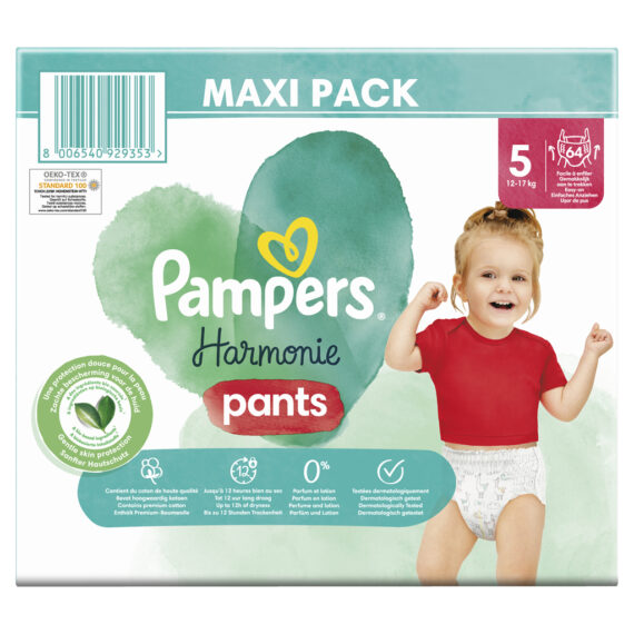 PAMPERS Nohavičky plienkové Harmonie Pants veľ. 5 (64 ks) 12-17 kg