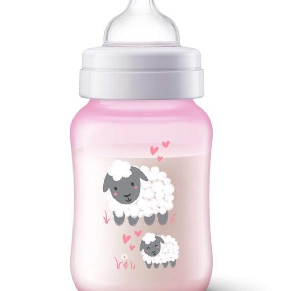 Philips AVENT Fľaša 260 ml Antikolik ružová ovečka