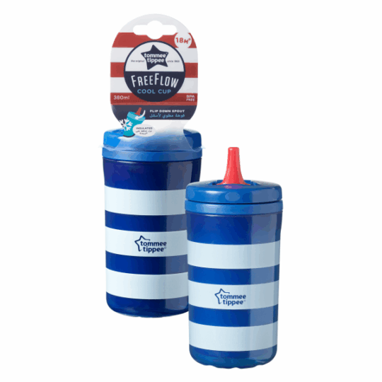 TOMMEE TIPPEE Hrnček Free Flow Supper Sipper 300 ml (6 m+) – modrý
