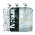 TWISTSHAKE Plniteľná kapsička 3×100 ml, mramorová šedá