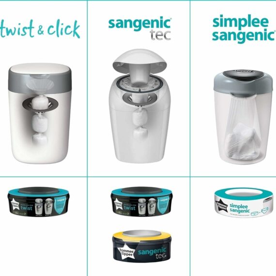 Tommee Tippee Twist & Click náhradné náplne/kazety do plienkového koša, 3 ks