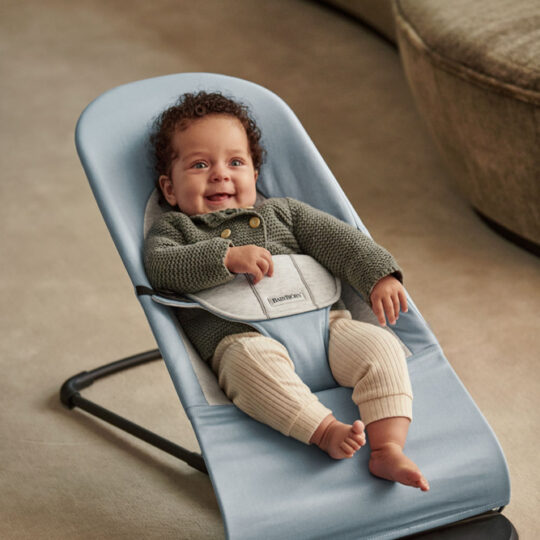BABYBJÖRN Lehátko Soft, Blue/Grey, Cotton/Jersey