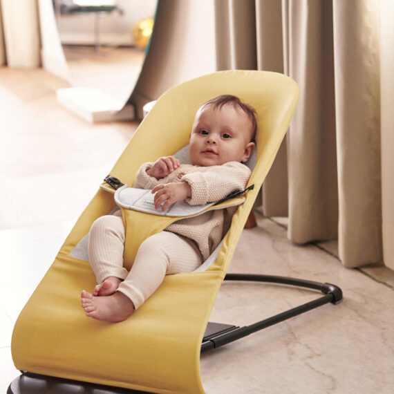 BABYBJÖRN Lehátko Soft, Soft Yellow/Grey, Cotton/Jersey