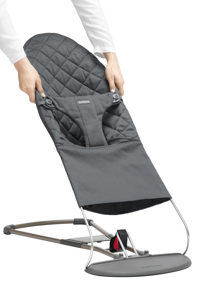 BABYBJÖRN Poťah na Lehátko Bliss Anthracite Cotton