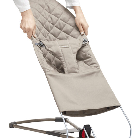BABYBJÖRN Poťah na Lehátko Bliss Sand Grey Cotton