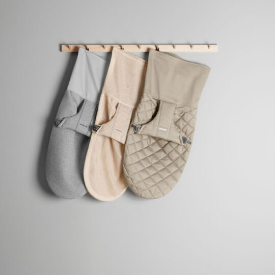 BABYBJÖRN Poťah na Lehátko Bliss Sand Grey Cotton