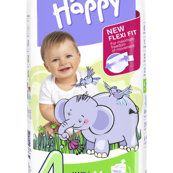BELLA HAPPY Plienky jednorazové 4 Maxi (8-18 kg) 46 ks – Green Tea Extract