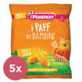 5x PLASMON Chrumky zeleninové bezlepkové na cesty Paff mrkva a tekvica 15 g, 12m+