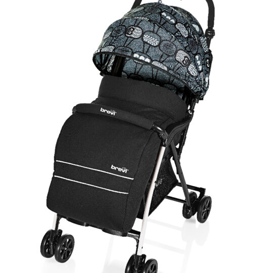 BREVI Nánožník na kočík Mini Large, 001, Čierny