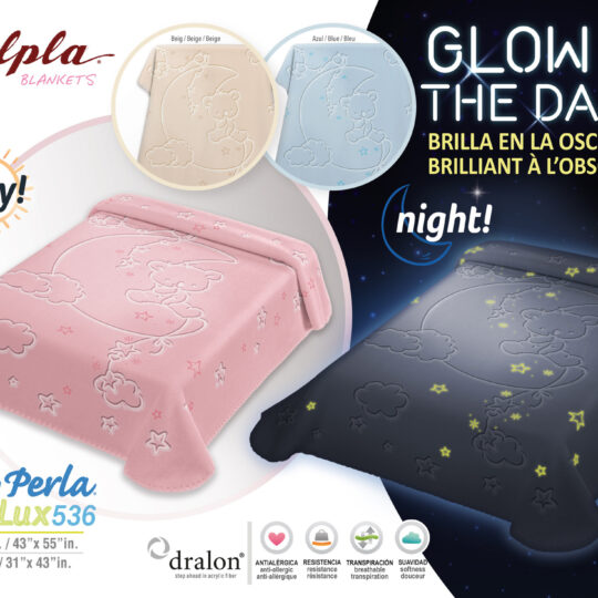 Belpla Baby perla gold deka, 536, 80×110, svietiaca, béžová