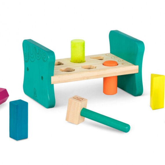 B.TOYS Zatĺkačka drevená Pound & Play