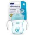 CHICCO Hrnček učiaci Transition s držadlami 200 ml modrý 4m+
