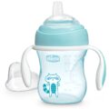 CHICCO Hrnček učiaci Transition s držadlami 200 ml modrý 4m+