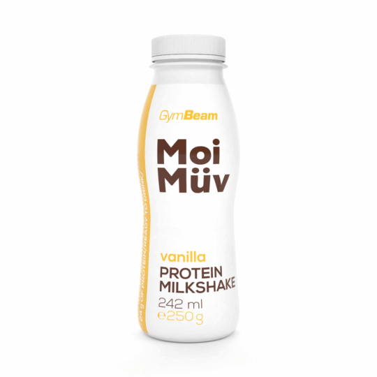 MoiMüv Protein Milkshake – GymBeam vanilka 12 x 242 ml