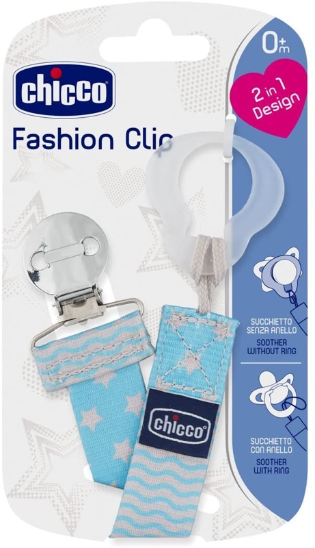 CHICCO Klip na cumlík Fashion chlapec