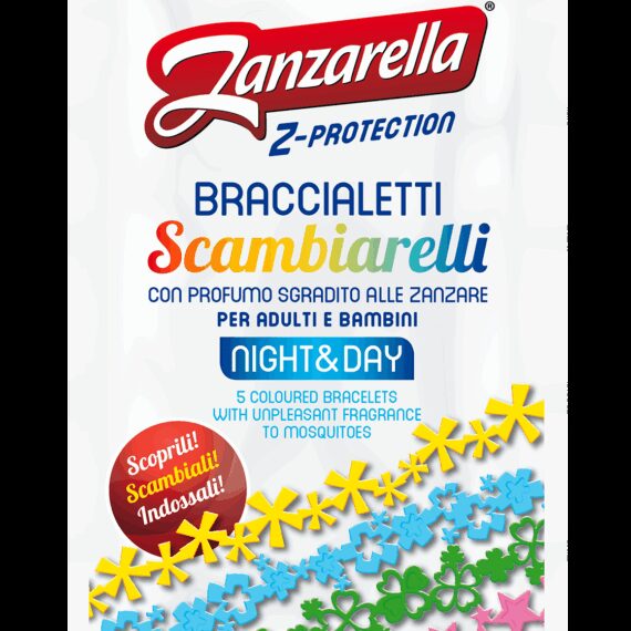 Zanzarella Z-ochranné náramky Deň/Noc, svietiace, 5 ks