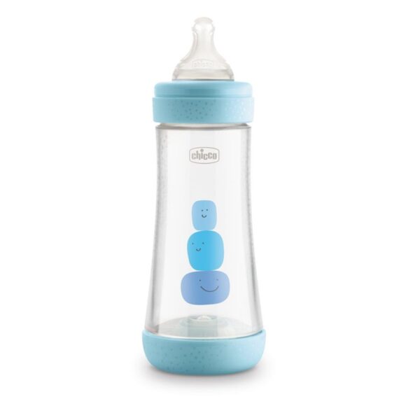 CHICCO Fľaša dojčenská Perfect 5 silikón 300 ml chlapec