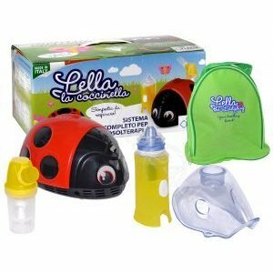 FLAEM LELLA LA COCCINELLA Pneumatický piestový inhalátor s nebulizérom pre deti, lienka