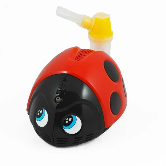 FLAEM LELLA LA COCCINELLA Pneumatický piestový inhalátor s nebulizérom pre deti, lienka