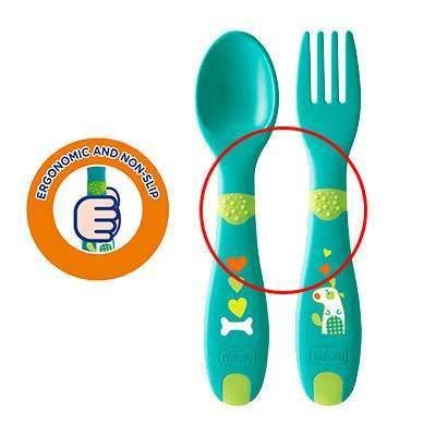 CHICCO Lyžička/vidlička plast 12m+