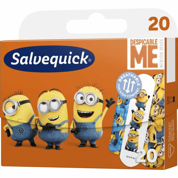 Salvequick Minions Náplasť pre deti, 20 ks