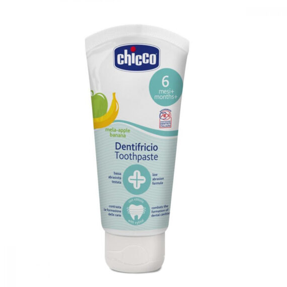 CHICCO Pasta zubná Jablko-banán bez fluóru 50ml, 6m+