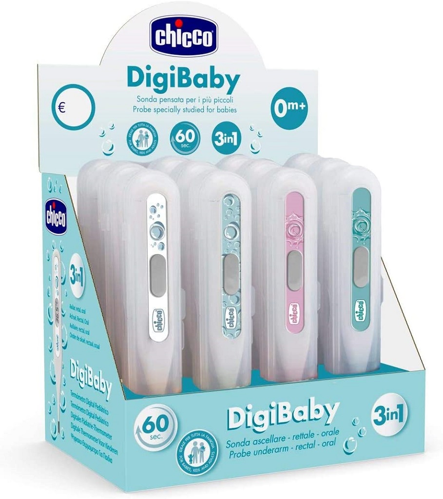 CHICCO Teplomer digitálny Digi Baby mint 0m+