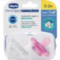 CHICCO Cumlík Physio Mini Soft celosilikónový 0-2m dievča 2 ks
