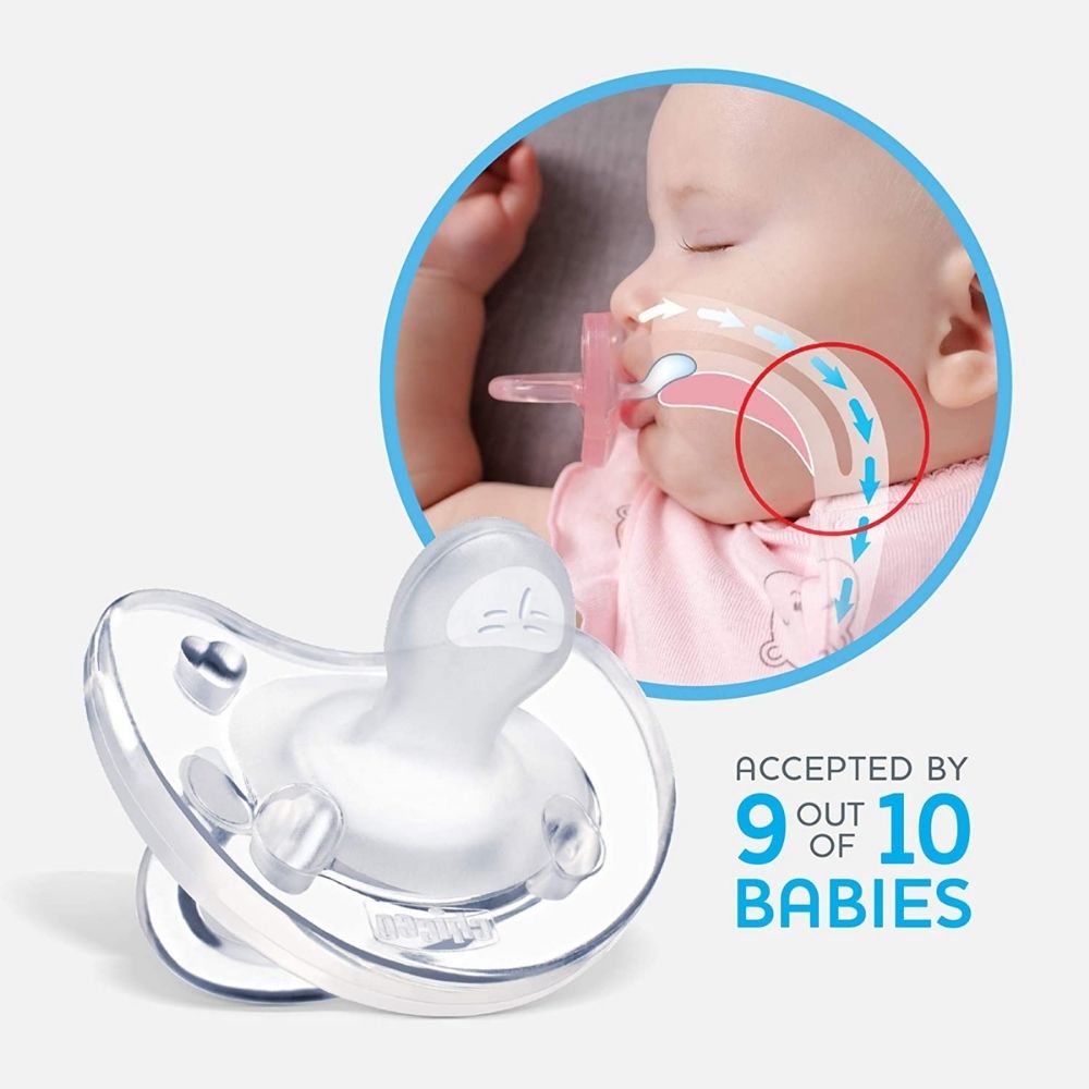 CHICCO Cumlík Physio Soft celosilikónový 0-6m