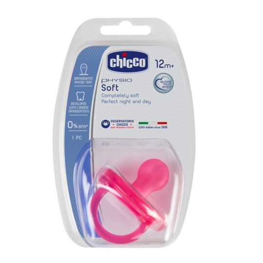 CHICCO Cumlík Physio Soft celosilikónový 16-36m dievča