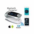 JUMPER JPD-500F pulzný oxymeter s obrazovkou OLED a Bluetooth, strieborný