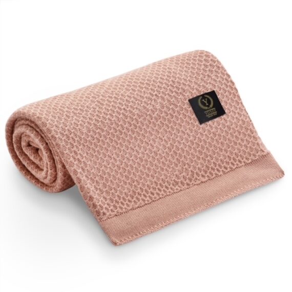 YOSOY CLOVER Detská deka zo 100% bambusu, 100×80 cm,  Light Pink