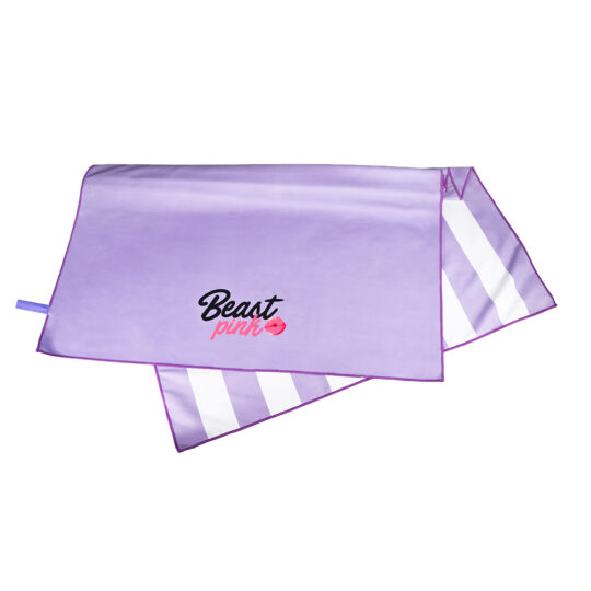 Plážový uterák Lila Vibes – BeastPink shadow
