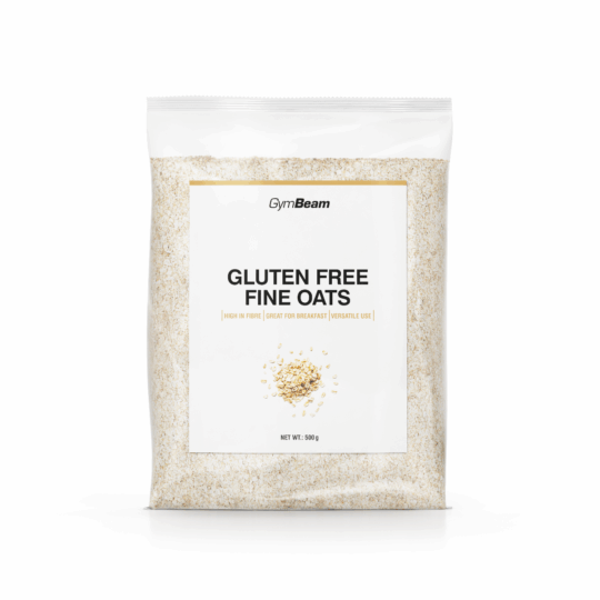 Bezlepkové ovsené vločky jemné – GymBeam 20 x 500 g