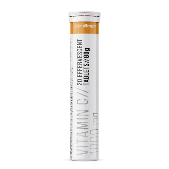 Vitamín C 1000 mg šumivý – GymBeam pomaranč 28 x 20 tab