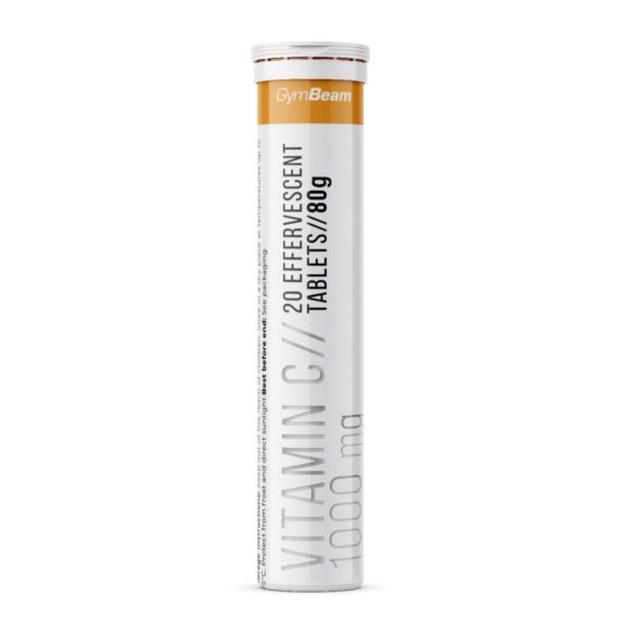 Vitamín C 1000 mg šumivý – GymBeam pomaranč 28 x 20 tab
