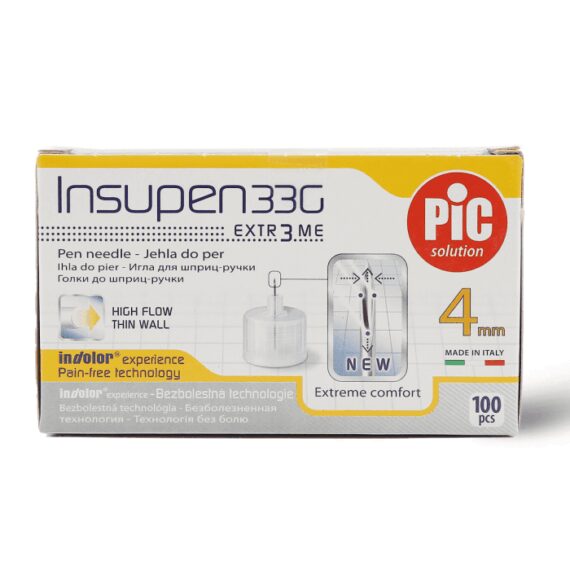 PIC Insupen 33g, Ihly na inzulínové pero 0,20 x 4mm, 100ks