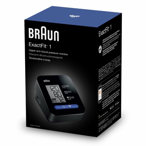 BRAUN EXACTFIT 1 BUA 5000 EUV1AM,  Ramenný tlakomer, čierny