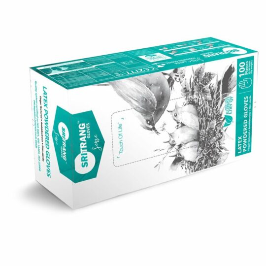 SENSE Púdrové latexové rukavice – nelekárske,  veľ. L, 100ks