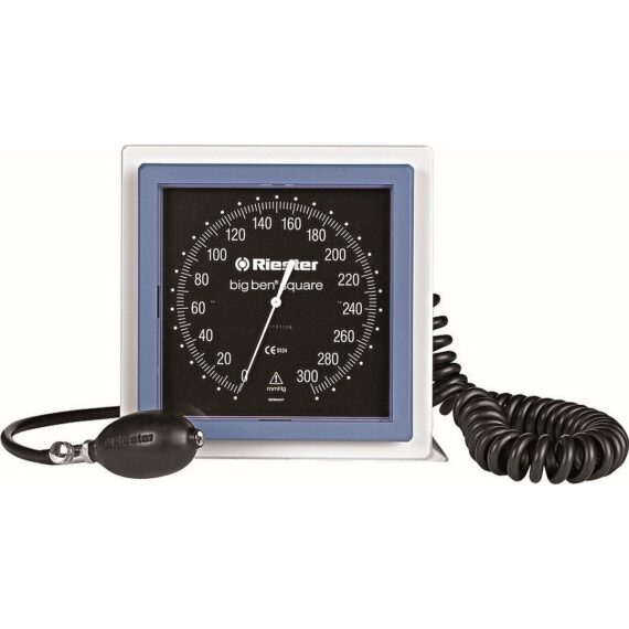 RIESTER BIG BEN 1456-123, Lekársky hodinkový tlakomer s veľkým číselníkom, štvorcový