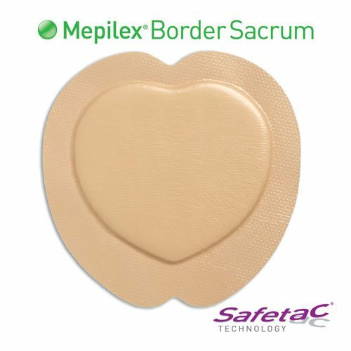MOLNLYCKE MEPILEX BORDER SACRUM Penový obväz do oblasti krížovej kosti, 18×18 / bal. 5 ks