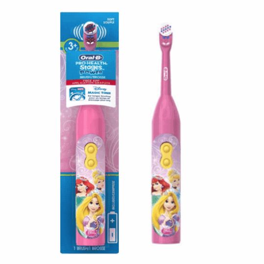 ORAL-B Stage Power, Detská elektrická zubná kefka, Princess, od 3 rokov