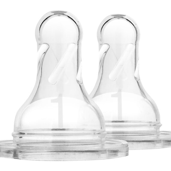 DR.BROWN'S Cumlíky náhradné silikónové pre dojčenské fľaše Options+ NARROW stupeň 1, BPA FREE  2 ks