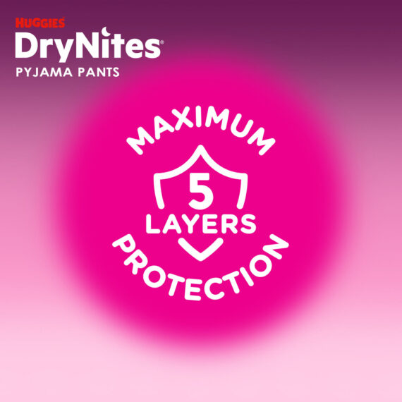 HUGGIES® Nohavičky plienkové jednorazové DryNites MEGA 17-30 kg Girl, 26 ks, M