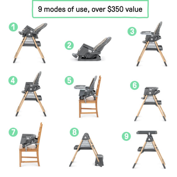INGENUITY Stolička jedálenská multifunkčná Wesley™ 0m+ do 23kg