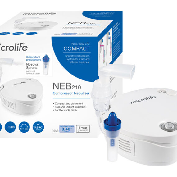 MICROLIFE Inhalátor NEB 210 kompresorový + nosová sprcha
