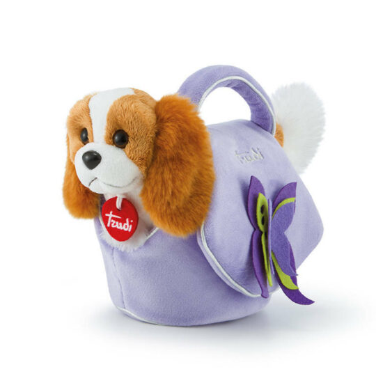 TRUDI PETS – Módna taška s maznáčikom, fialová s motýlikom, 0m+