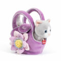 TRUDI PETS – Módna taška s maznáčikom, fialová s kvietkom, 0m+