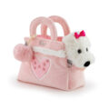 TRUDI PETS – Módna taška s maznáčikom, ružová so srdiečkom, 0m+