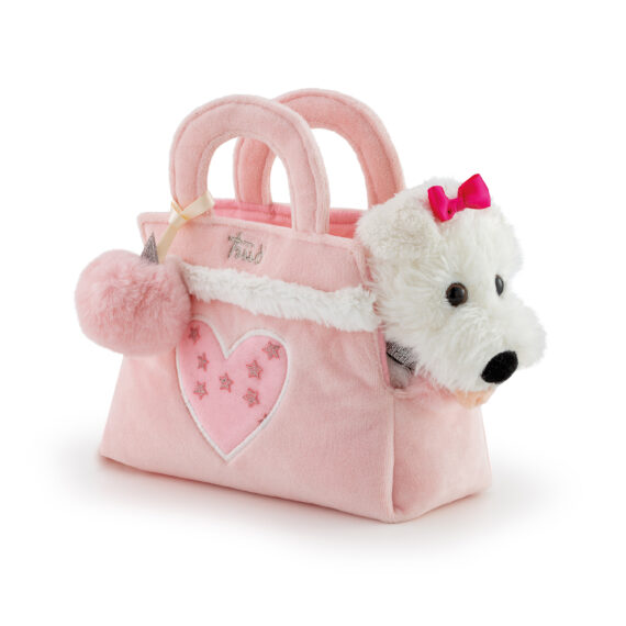 TRUDI PETS – Módna taška s maznáčikom, ružová so srdiečkom, 0m+